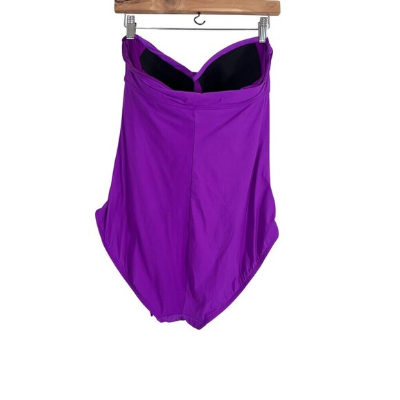 Spanx Swimsuit 16 Purple Braided Feminine Sexy Swim Beach Luxury Preppy Modern - Picture 7 of 10